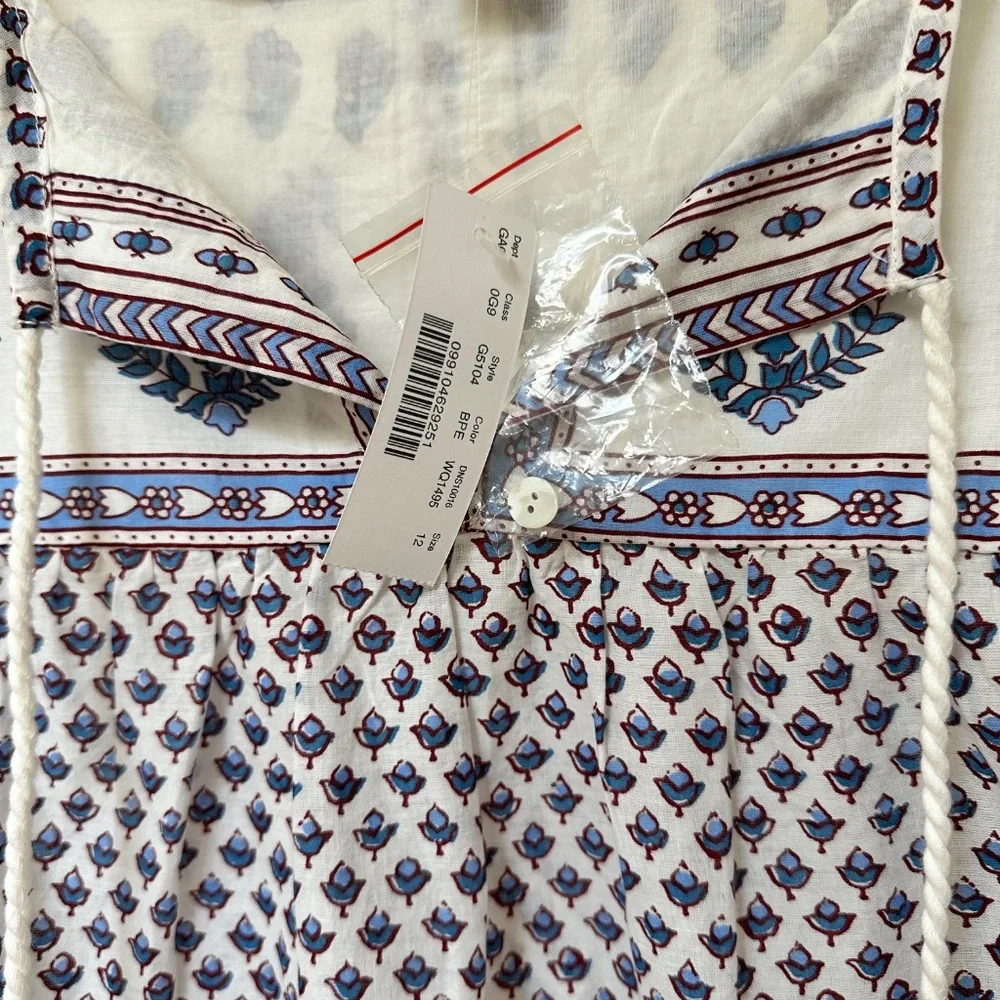 J. Crew Point Sur Boho 100% Cotton Top Long Sleeve Size 12 - Picture 11 of 14